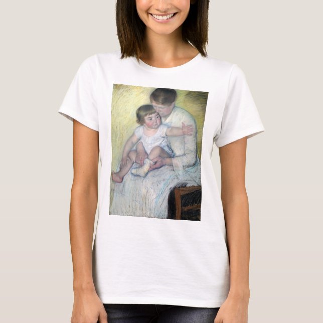 The Stocking, Mary Cassatt T-Shirt (Front)