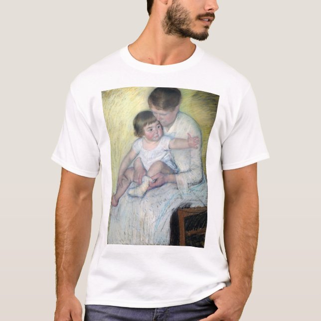 The Stocking, Mary Cassatt T-Shirt (Front)