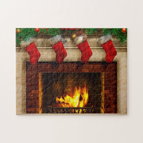 The Stockings were hung by the chimney with care Jigsaw Puzzle