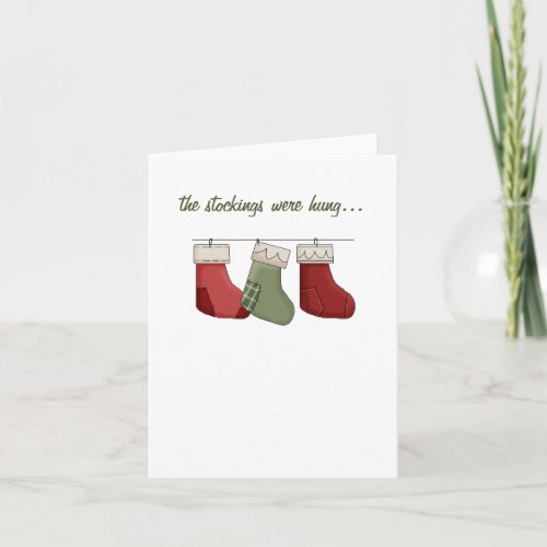 the stockings were hung holiday card