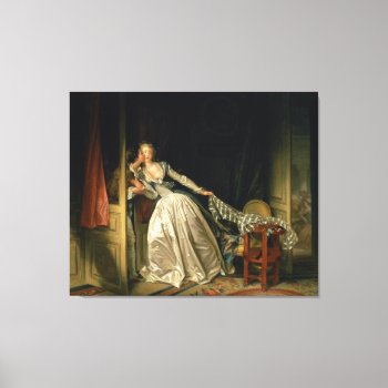 The Stolen Kiss By Jean-honoré Fragonard Canvas Print by EnhancedImages at Zazzle