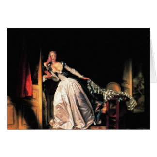 The Stolen Kiss by Jean-Honore Fragonard Cards