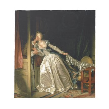The Stolen Kiss By Jean-honoré Fragonard Notepad by EnhancedImages at Zazzle
