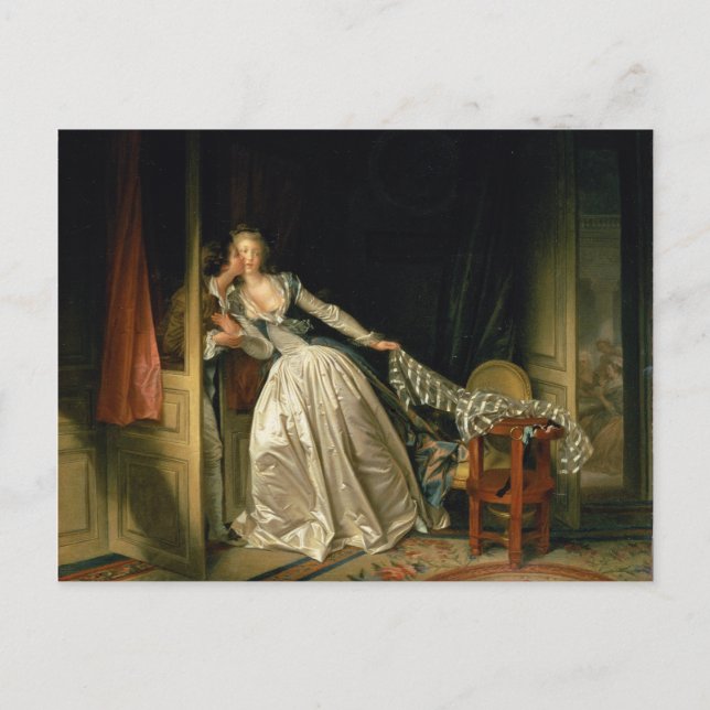 The Stolen Kiss by Jean-Honoré Fragonard Postcard (Front)