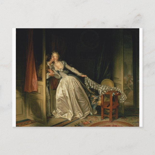 The Stolen Kiss by Jean-Honore Fragonard Postcard (Front)