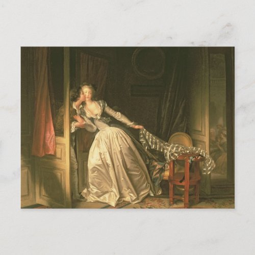 The Stolen Kiss c1788 Postcard