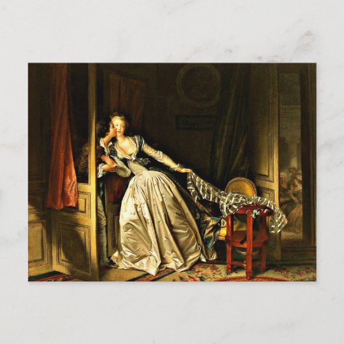 The Stolen Kiss painting by Jean_Honore Fragonard Postcard