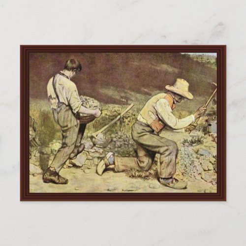 The Stone Breakers By Courbet Gustave Postcard
