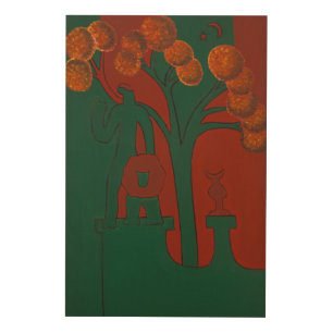 The Stone God and his Lion 2010 Wood Wall Decor
