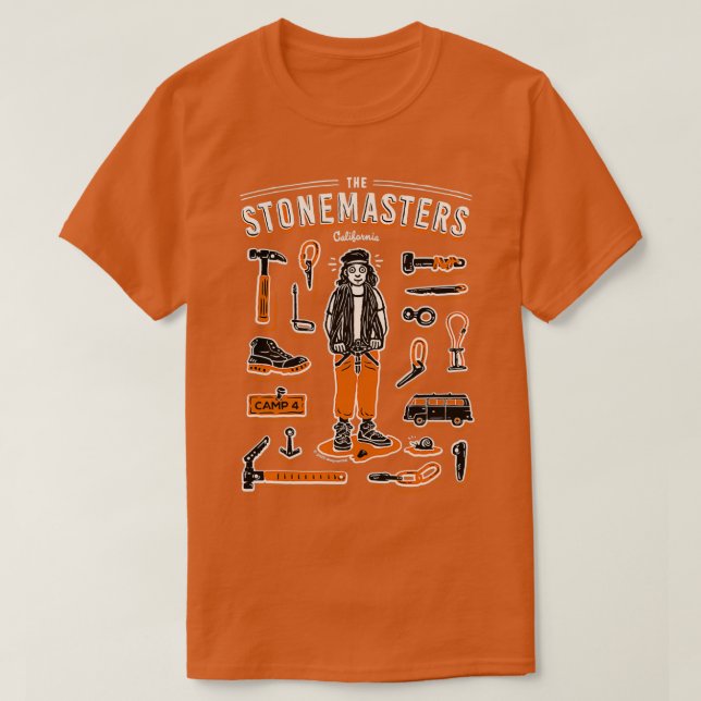The Stone Masters California Rock Climbing T-Shirt (Design Front)