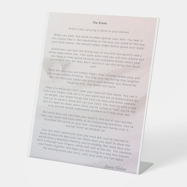 The Stone Pedestal Sign (Front)