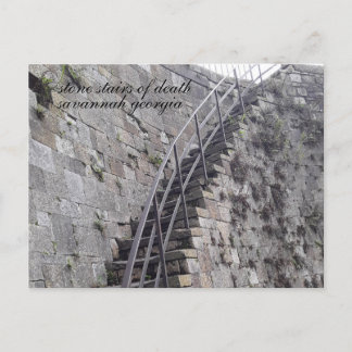 the stone stairs of death savannah georgia postcard