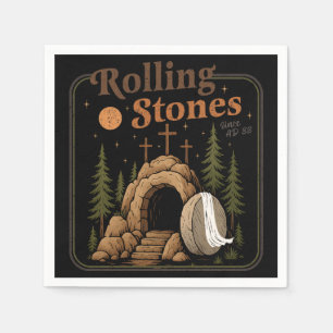The Stone Was Rolled Away He Is Alive Easter Napkins