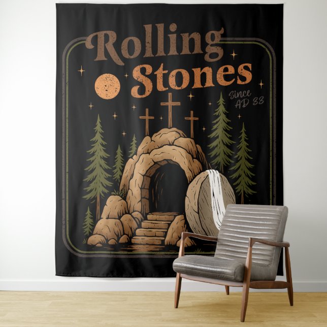 The Stone Was Rolled Away He Is Alive Easter Tapestry (In Situ)