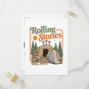 The Stone was Rolled Away He is Alive Invitation Postcard