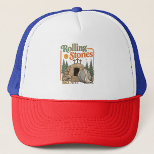 The Stone was Rolled Away He is Alive Trucker Hat