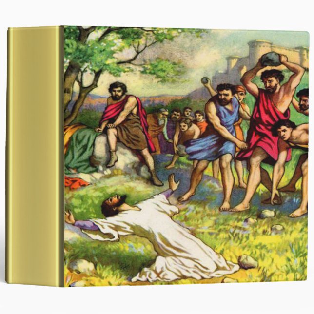The Stoning gold foil texture 3 Ring Binder (Front/Spine)