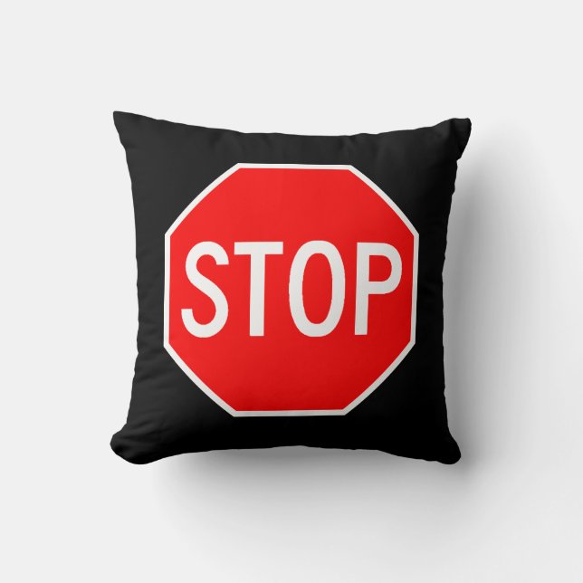 The Stop Go Pillow! Throw Pillow (Front)