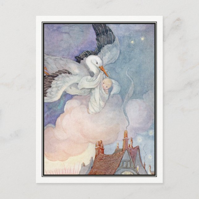 The Stork by Anne Anderson Postcard (Front)