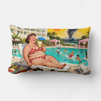 “The Storm Can Wait” – A Self Denial Cartoon Lumbar Pillow