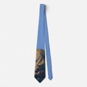 The Storm on the Sea of Galilee Baroque Fine Art Neck Tie