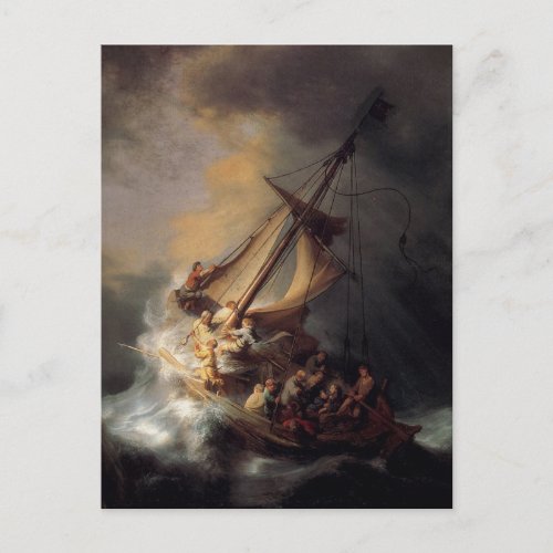 The_Storm_on_the_Sea_of_Galilee_by_Rembrandt Postcard