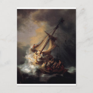 The-Storm-on-the-Sea-of-Galilee-by-Rembrandt-van-R Postcard
