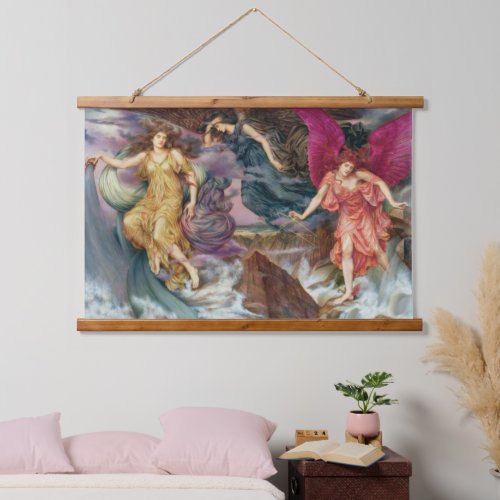 The Storm Spirits by Evelyn De Morgan Hanging Tapestry
