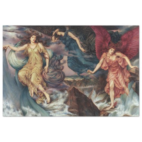 THE STORM SPIRITS VICTORIAN FINE ART PAINTING TISSUE PAPER