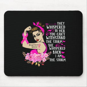 The Storm Strong Women Breast Cancer Warrior Pink Mouse Pad