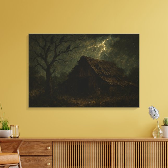The Storm Within: Resilience in the Frontier  Canvas Print (Insitu(LivingRoom))