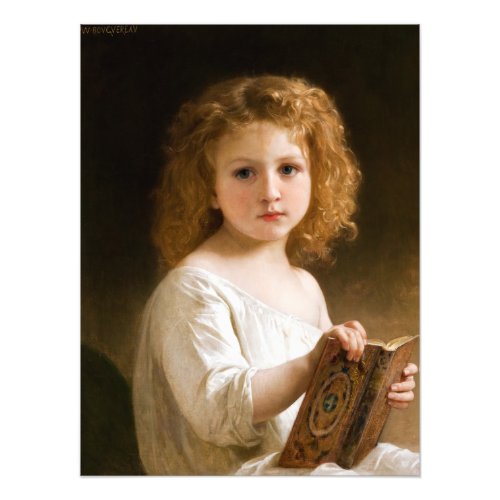 The Story Book by William_Adolphe Bouguereau Photo Print