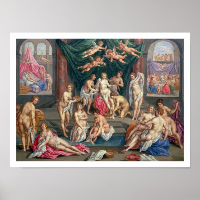 The Story of Cupid and Psyche (oil on panel) Poster (Front)