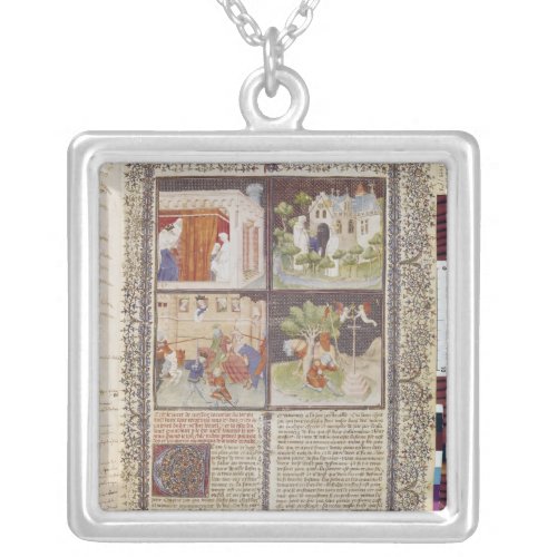 The Story of Lancelot and the Quest for Holy Silver Plated Necklace