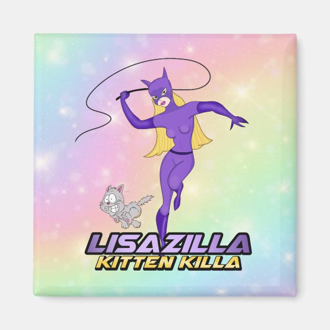 The Story of Lisazilla Kitten Killa Magnet (Front)