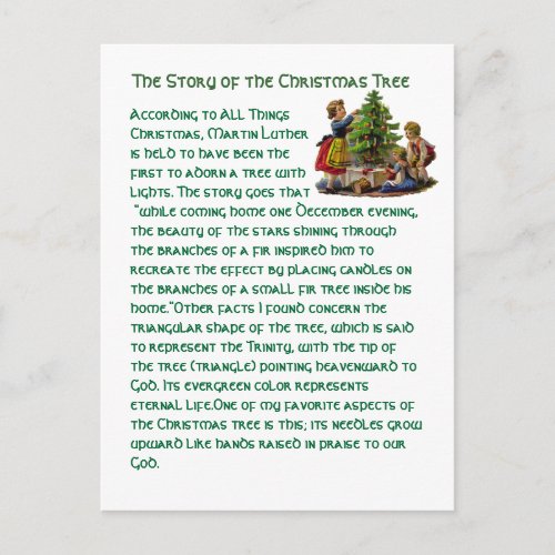 The Story of The Christmas Tree Holiday Postcard