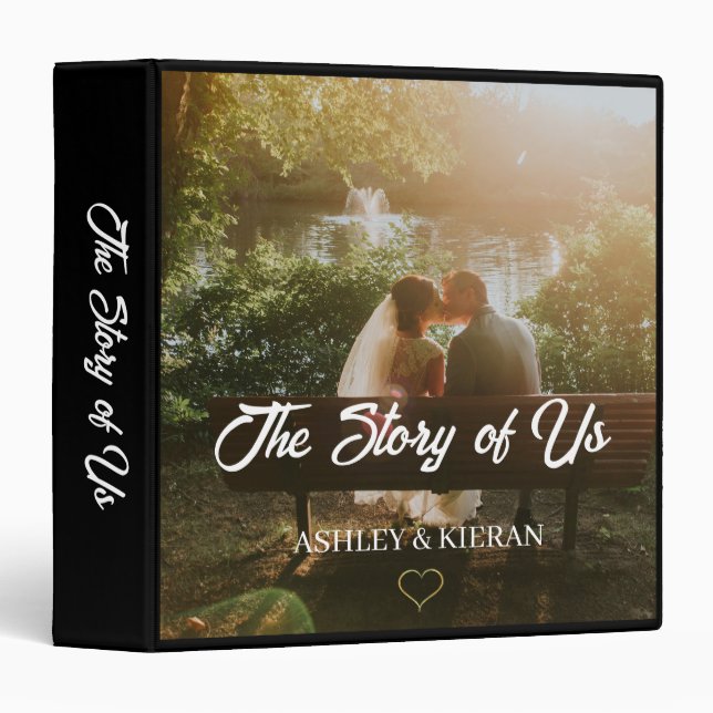 The Story of Us Wedding Photo Album 3 Ring Binder (Front/Spine)