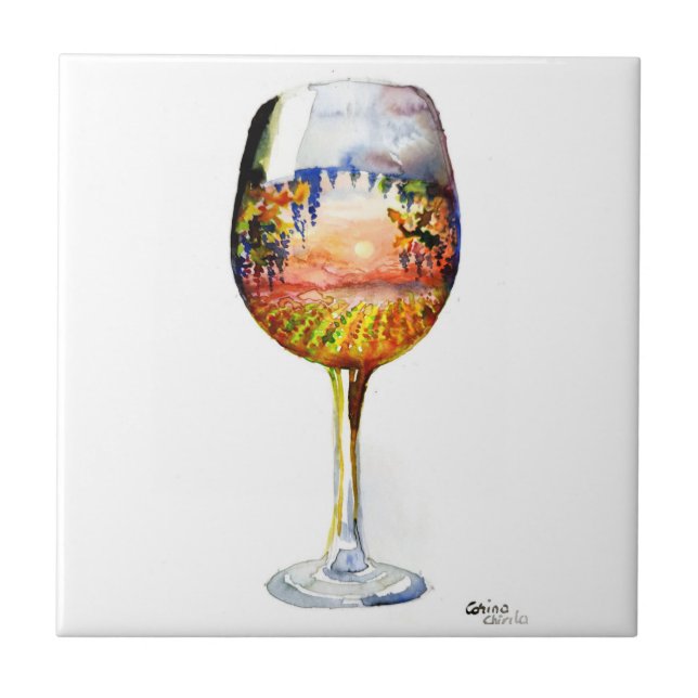 The story of wine ceramic tile (Front)
