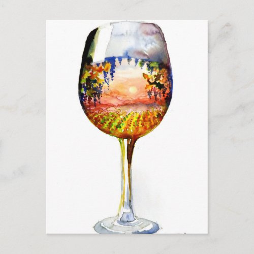 The story of wine postcard