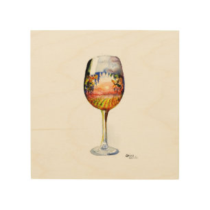 The story of wine wood wall art