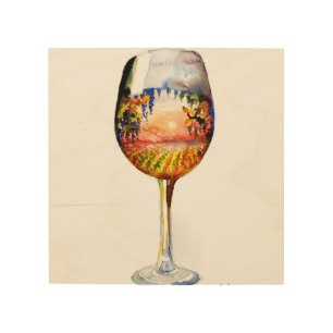 The story of wine wood wall art