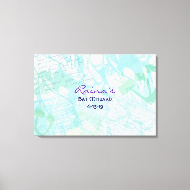 THE STORY WRITER Bat Bar Mitzvah Sign In Board (Front)