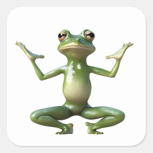 The Storyteller Frog Square Sticker
