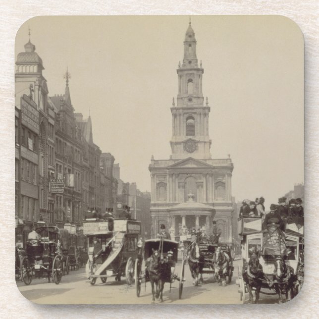 The Strand, c.1880 (sepia photo) Drink Coaster (Front)