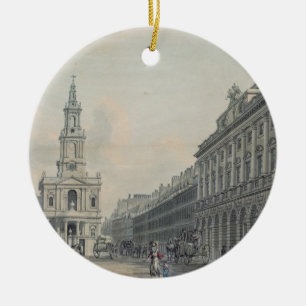 The Strand with Somerset House and St. Mary le Str Ceramic Ornament