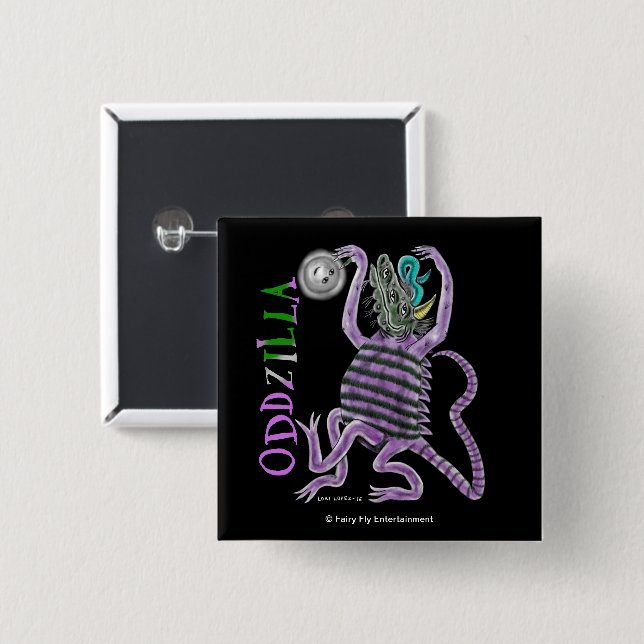 The Strange Tail Of Oddzilla Button (Front & Back)