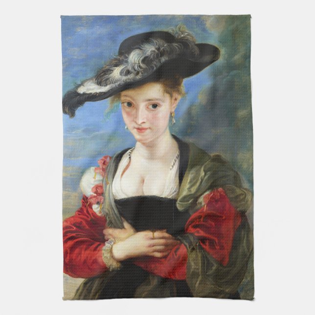 The Straw Hat Peter Paul Rubens masterpiece Towel (Vertical)