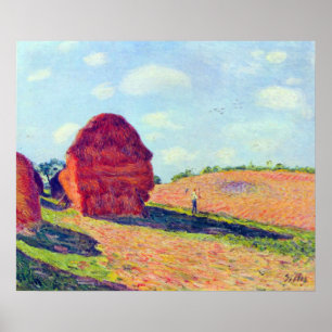 The straw rents by Alfred Sisley Poster