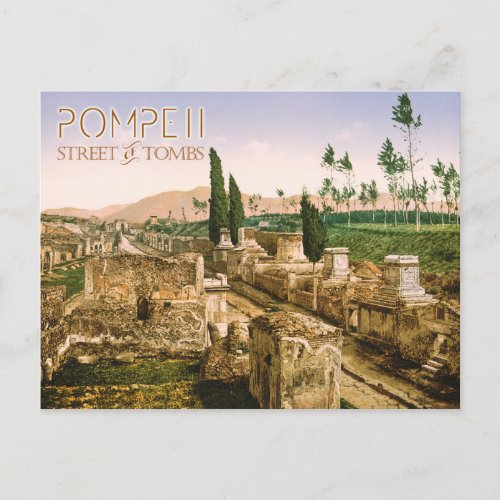 The Street of Tombs Pompeii Italy Postcard