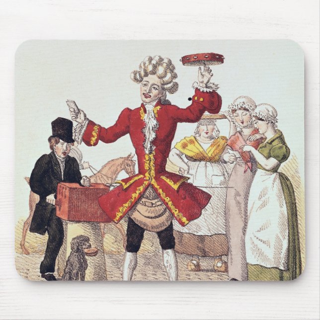 The Street Singer, engraved by Alois Senefelder Mouse Pad (Front)